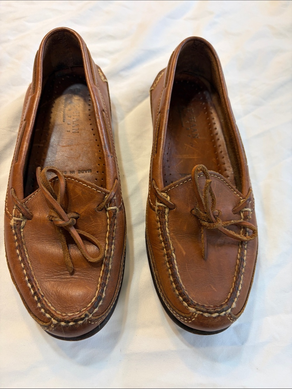 Cole Haan Tan Leather Moccasin Driving Loafers
